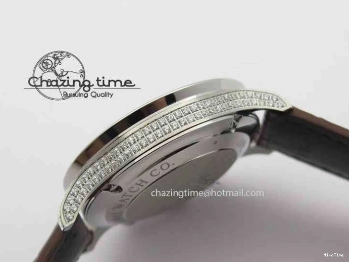 MIROTIME 1219 Portuguese IW3714 Diam ZF V2 1:1 Best Edition White Dial RG Numbers On Brown Leather Strap A79350 (Slim Movement) Fashionable 7246